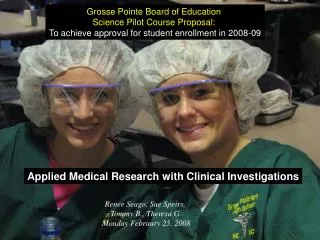 Applied Medical Research with Clinical Investigations