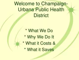 Welcome to Champaign-Urbana Public Health District