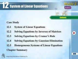 12.1 	System of Linear Equations