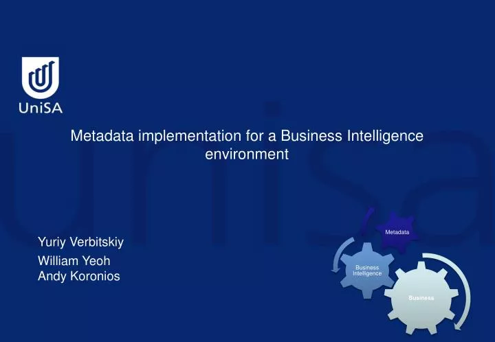 metadata implementation for a business intelligence environment