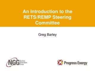An Introduction to the RETS/REMP Steering Committee