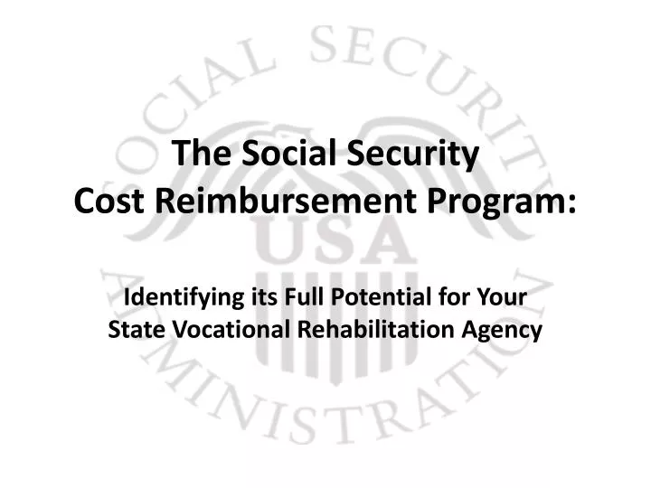 the social security cost reimbursement program