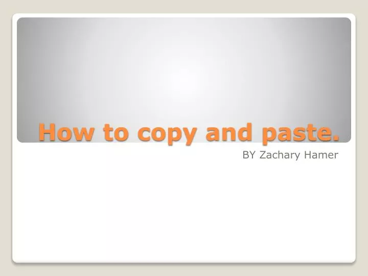 how to copy and paste