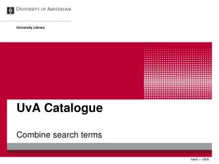UvA Catalogue