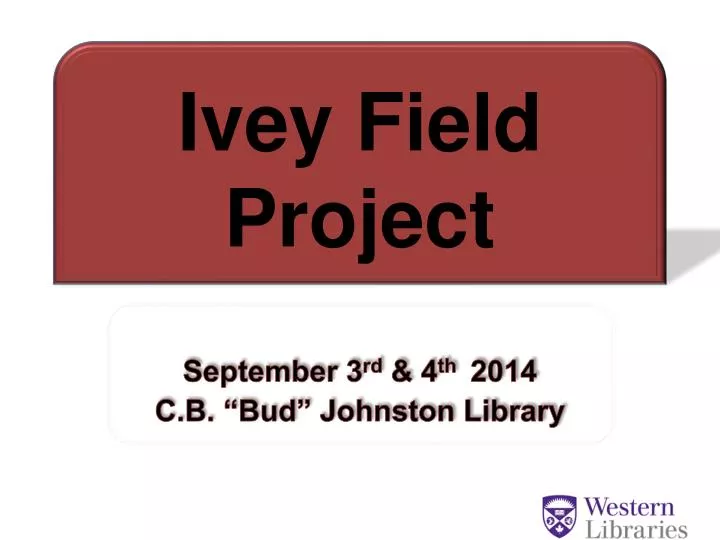 ivey field project