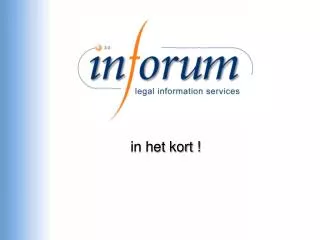 in het kort
