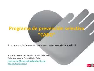 programa de prevenci n selectiva cabo