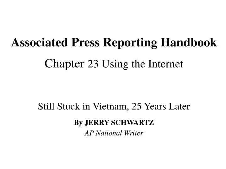 associated press reporting handbook chapter 23 using the internet