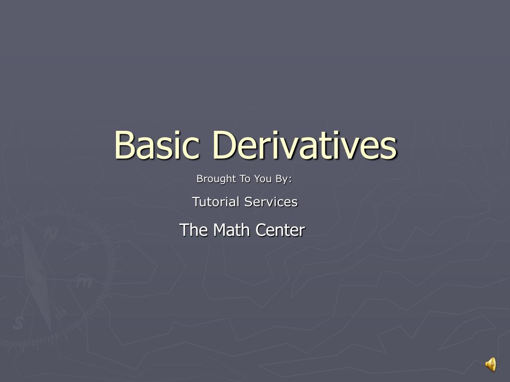 PPT - Understanding Derivatives: Definitions, Rules, and Applications ...