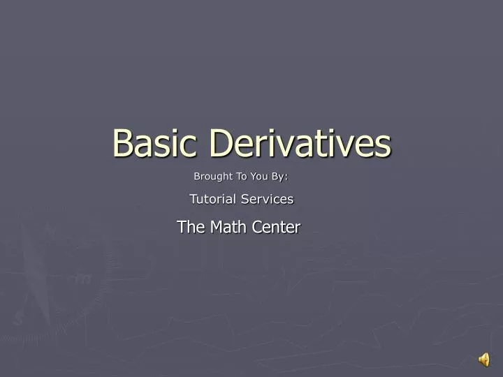 basic derivatives
