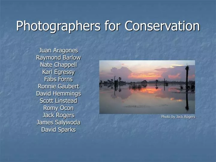 photographers for conservation