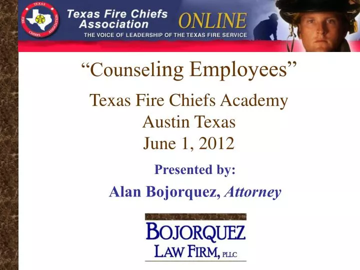 counsel ing employees texas fire chiefs academy austin texas june 1 2012