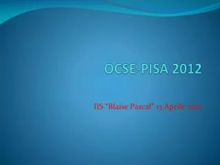 ocse pisa 2012