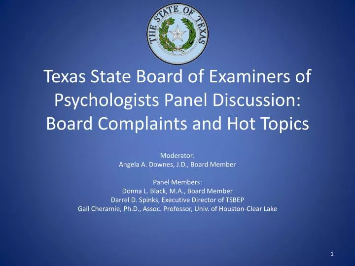 texas state board of examiners of psychologists panel discussion board complaints and hot topics