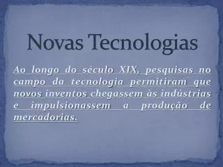 novas tecnologias