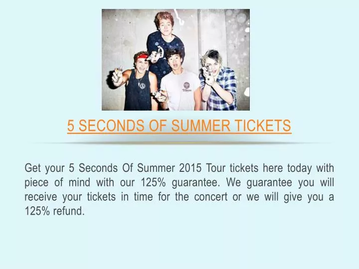 5 seconds of summer tickets