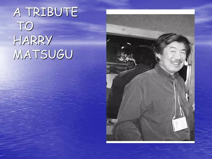 a tribute to harry matsugu