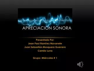 apreciaci n sonora