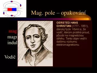 Mag. pole – opakování