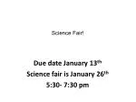 Science Fair! - slide 1