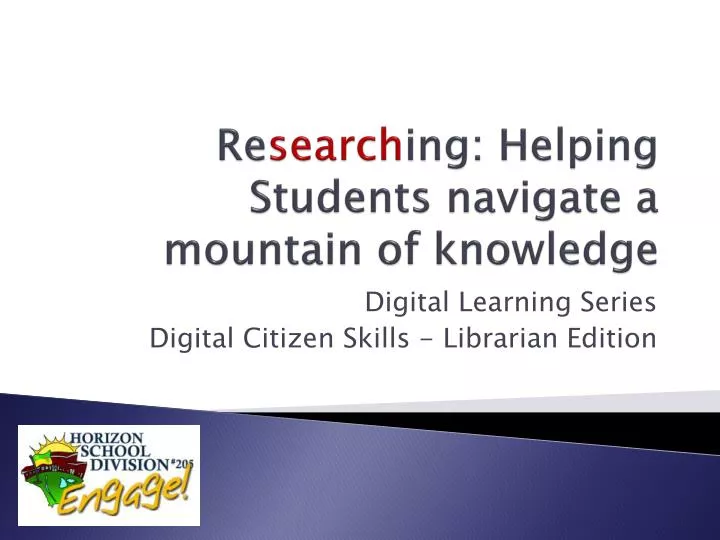 re search ing helping students navigate a mountain of knowledge