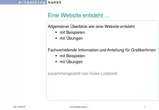 eine website entsteht