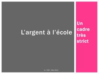 l argent l cole