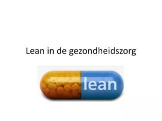 lean in de gezondheidszorg