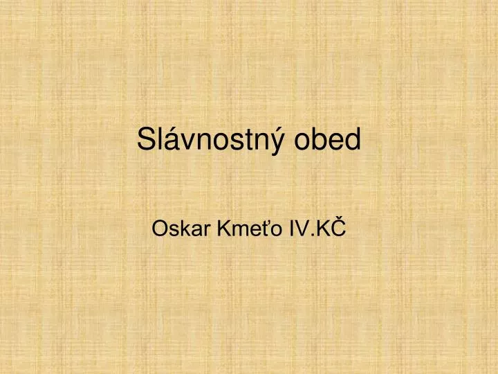 sl vnostn obed