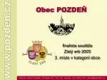 Obec POZDEŇ - slide 1