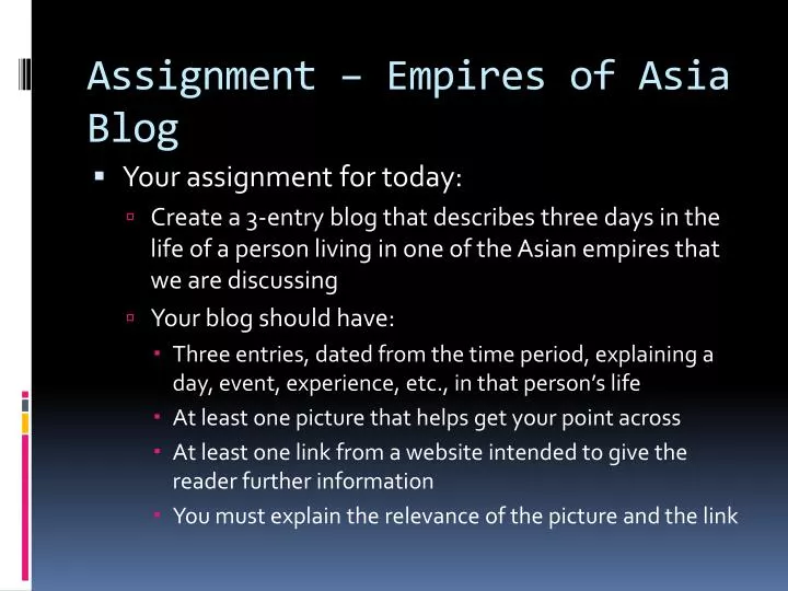 assignment empires of asia blog