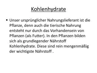 kohlenhydrate