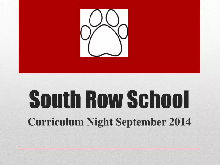south row school