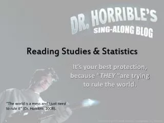 Reading Studies &amp; Statistics