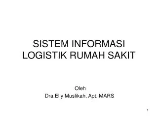 sistem informasi logistik rumah sakit