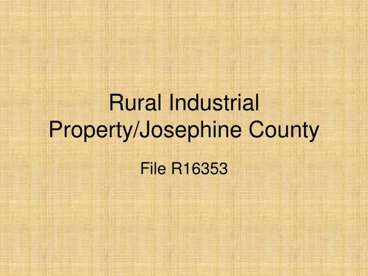 rural industrial property josephine county