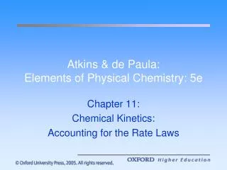 Atkins &amp; de Paula: Elements of Physical Chemistry: 5e