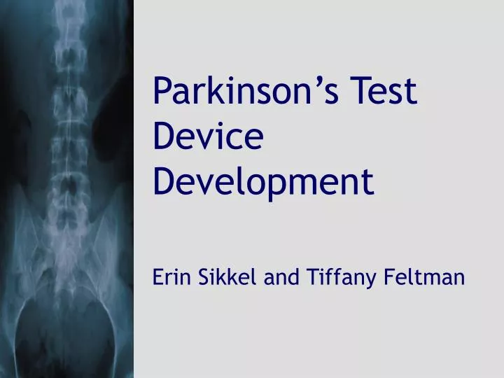 parkinson s test device development
