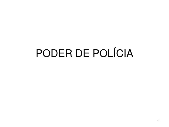 poder de pol cia