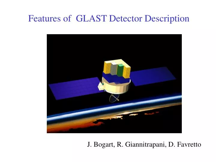 features of glast detector description