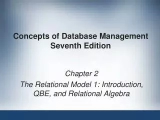 concepts of database management seventh edition