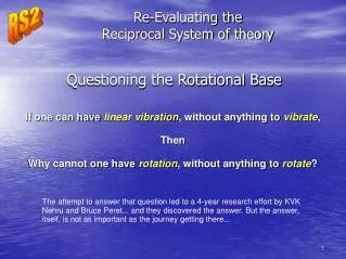 Re-Evaluating the Reciprocal System of theory