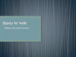 djarju ta kelb