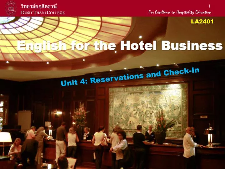 english for the hotel business