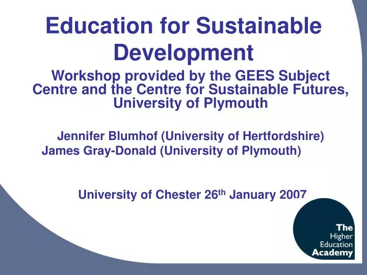 education for sustainable development