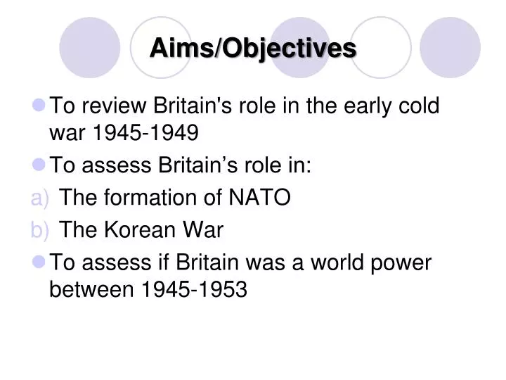 aims objectives