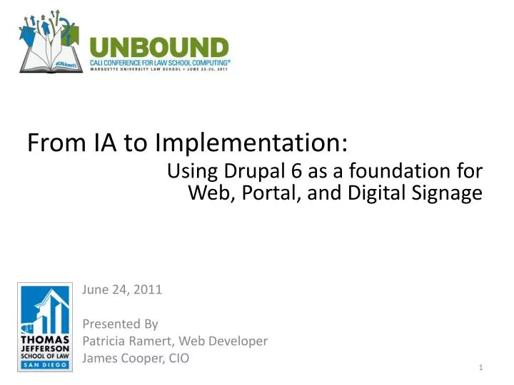 from ia to implementation