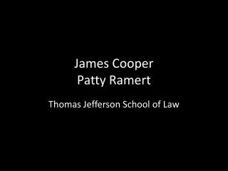 James Cooper Patty Ramert