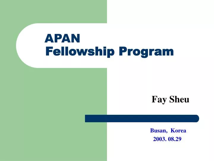apan fellowship program