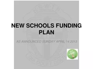 NEW SCHOOLS FUNDING PLAN
